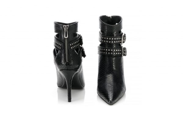 Black Leather ankle Boots made in portugal