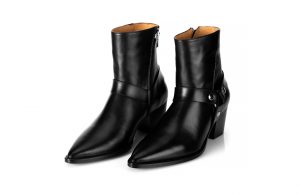 Leather Ankle Boots – Black Pearl